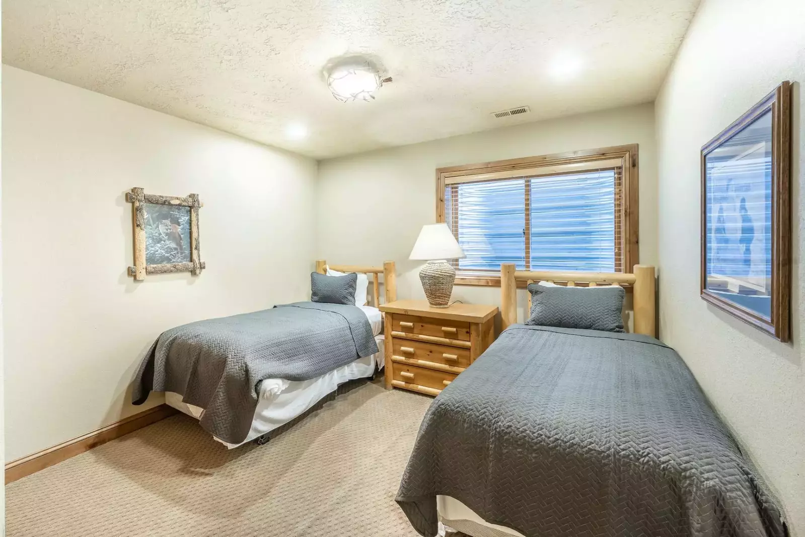 Warm & Cozy Lower Level Guest Suite with 2 Twin Beds is Perfect For Kids or Groups.