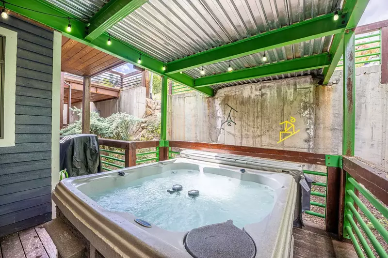 The private hot tub for 6 is located just off the main floor - perfect for your Park City getaway!