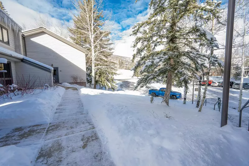 This private home features garage parking right in front of the home.