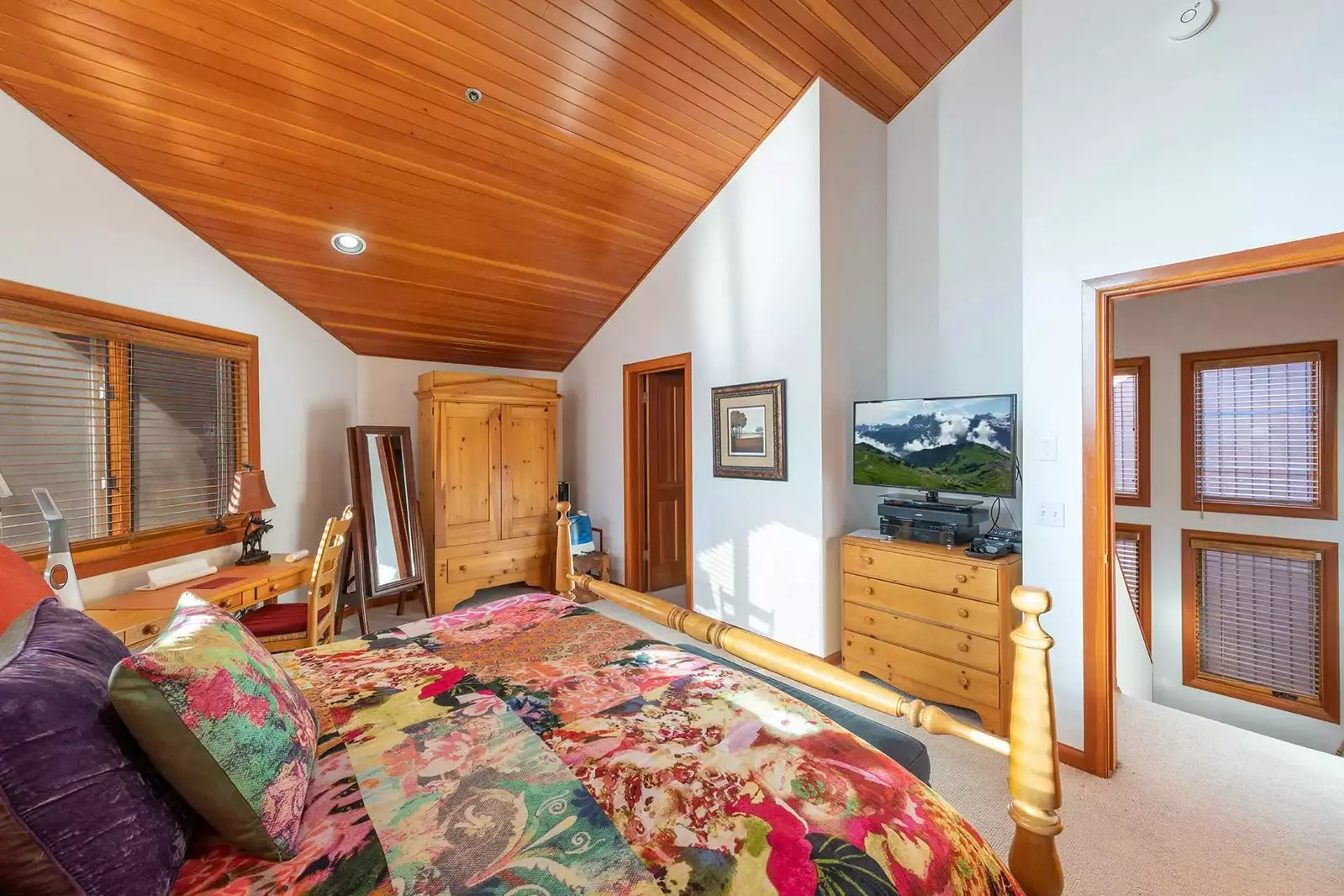 Private Master Suite Located on the Top Floor Offers Lots of Light and Privacy