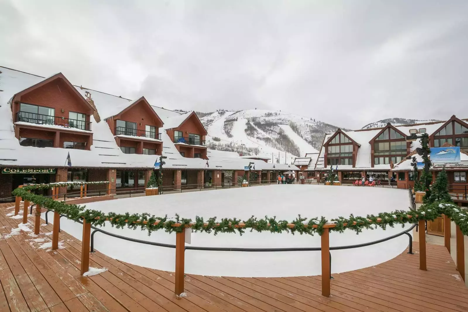 Located on the Second Floor, Our Home Overlooks the Village Ice Skating Rink