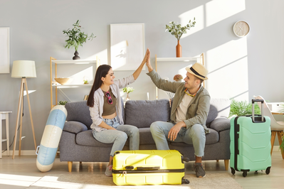 happy guests at rental property