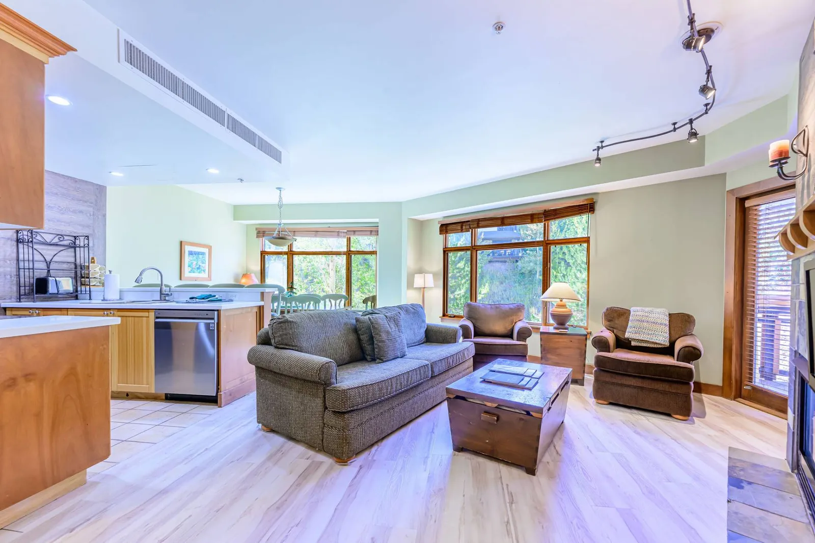 Seamless flow from the spacious living area to the gourmet kitchen, ideal for entertaining large groups.