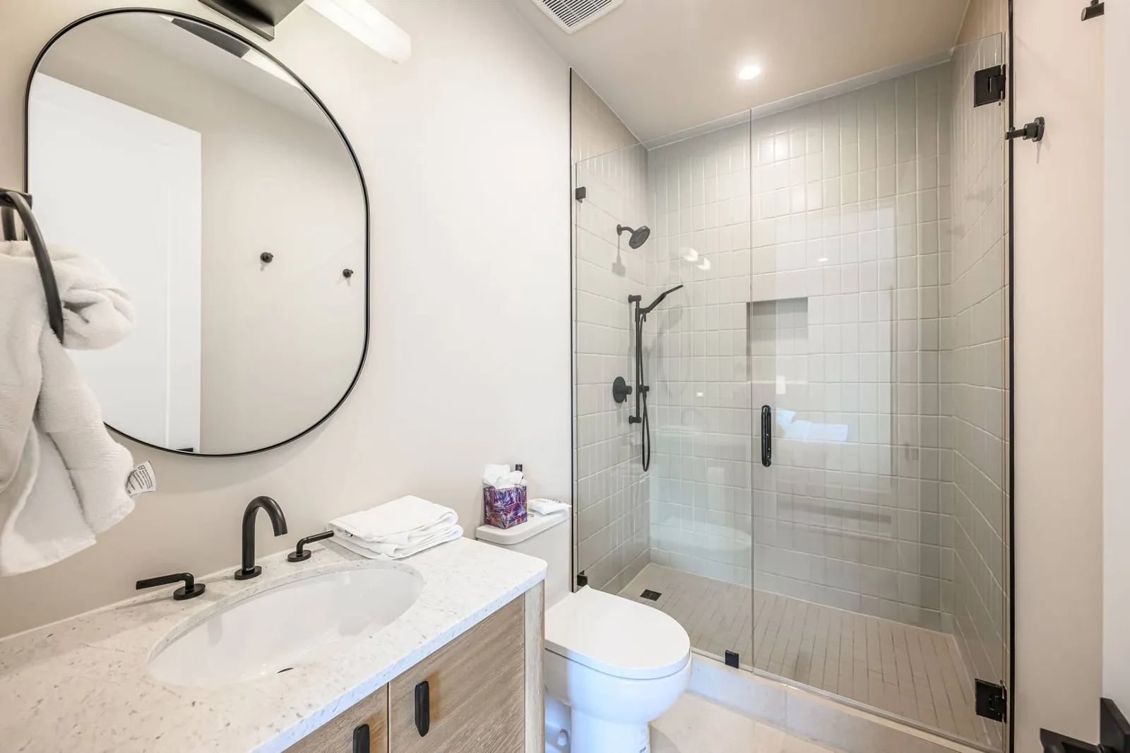 Modern guest bathroom in Deer Valley East Village vacation home