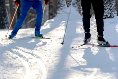 skiers on slope