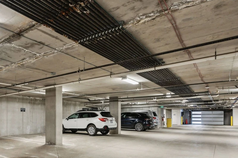 Blackstone 210 has an assigned parking spot in a limited access garage.