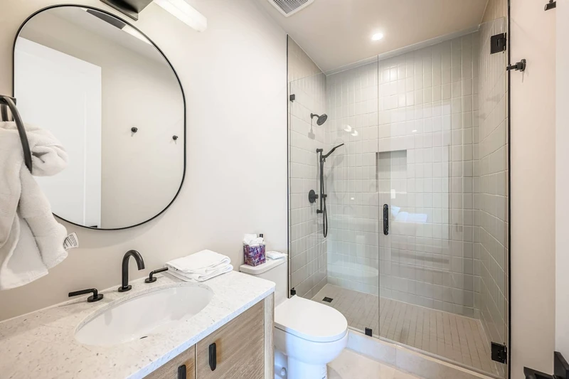 Modern guest bathroom in Deer Valley East Village vacation home