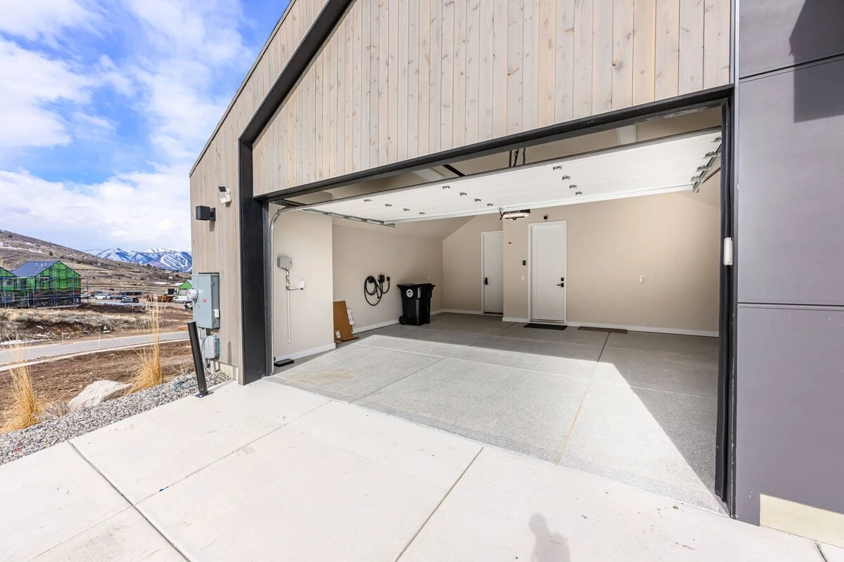 Private 2-car garage with EV charger at Deer Valley East Village vacation home