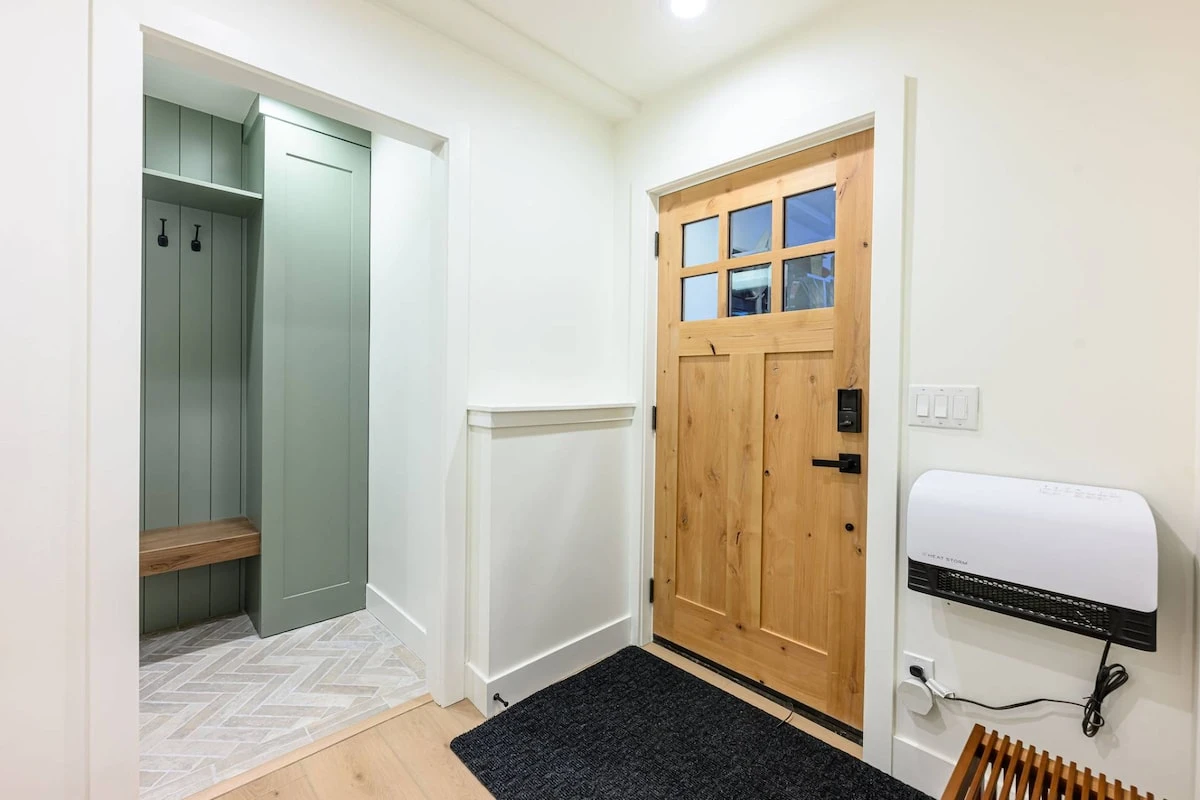 Entry area with convenient access to the home.