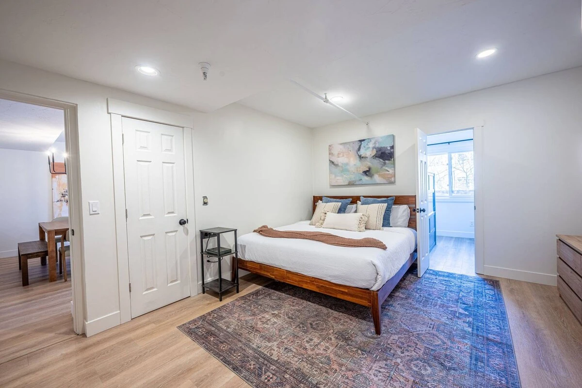Primary Suite with king bed and en suite bathroom. Home professionally cleaned prior to arrival.