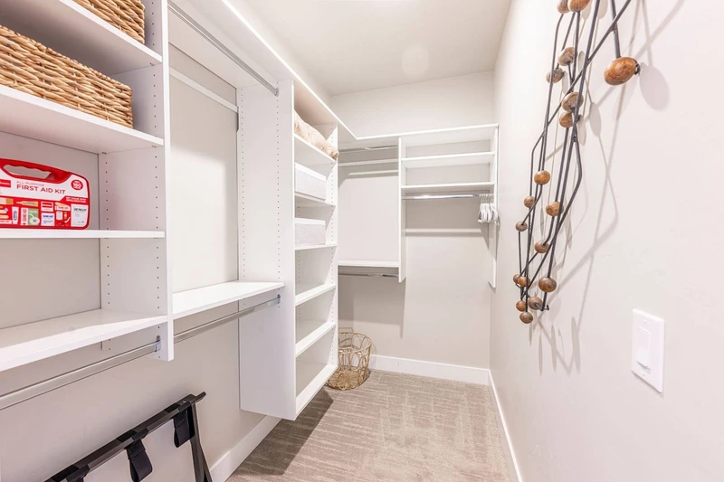 Primary Suite Spacious walk-in closet in Mayflower Lakeside Park City rental near Deer Valley East Village.