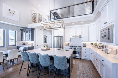 High-end kitchen with Viking appliances in Mayflower Lakeside near Deer Valley East Village in Park City