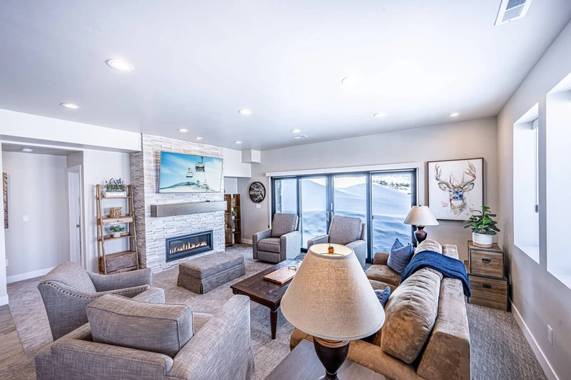 Second living room for multi-family stays near Deer Valley East Village in Park City