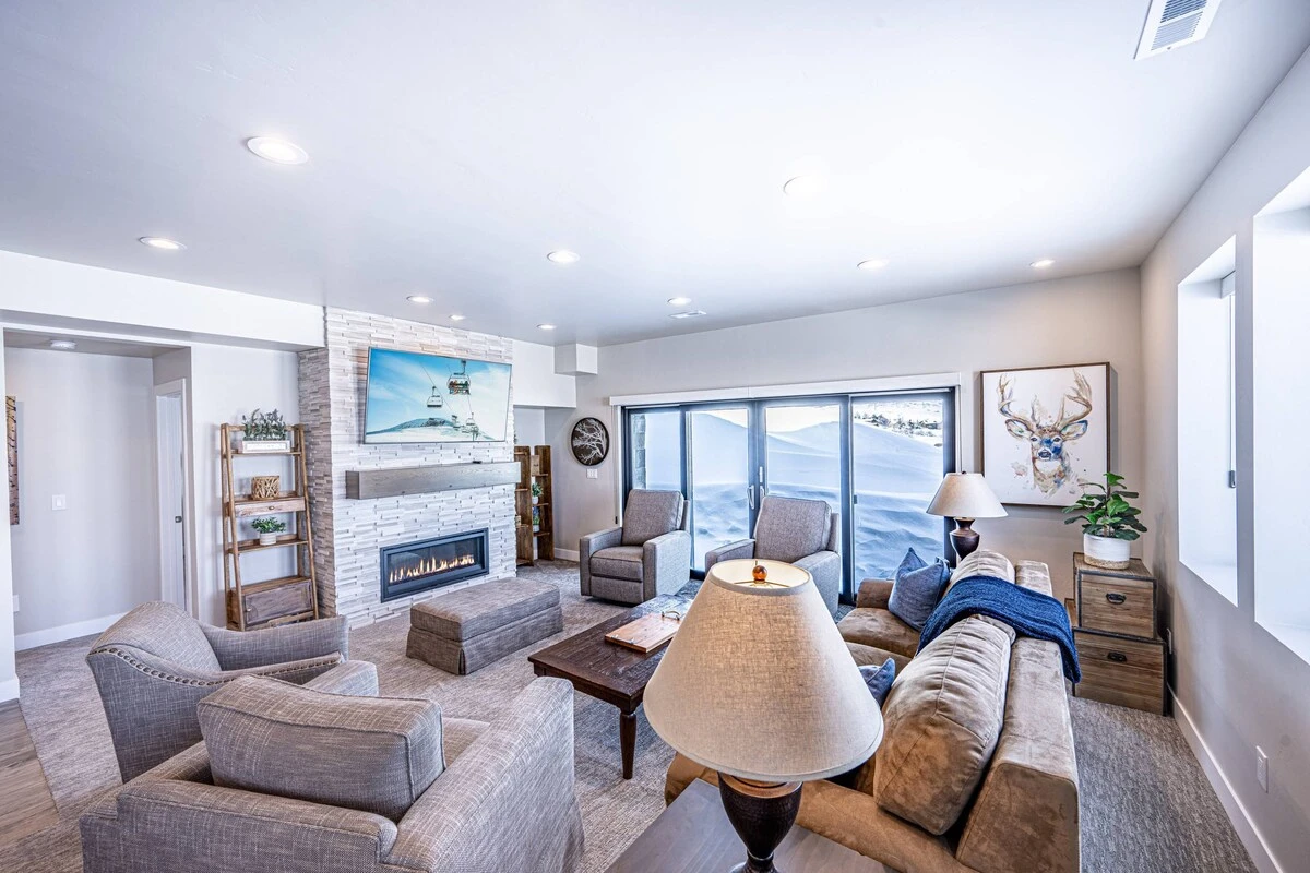 Second living room for multi-family stays near Deer Valley East Village in Park City