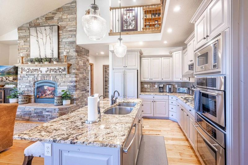 The home also has small appliances including Keurig coffee machine, blender and crock pot