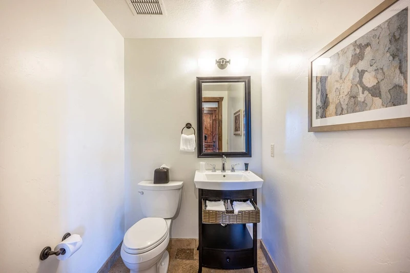 This ski-in/ski-out Hyatt Penthouse has 3 full bathrooms plus this powder room.