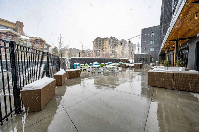 Outdoor spaces with comfortable seating
