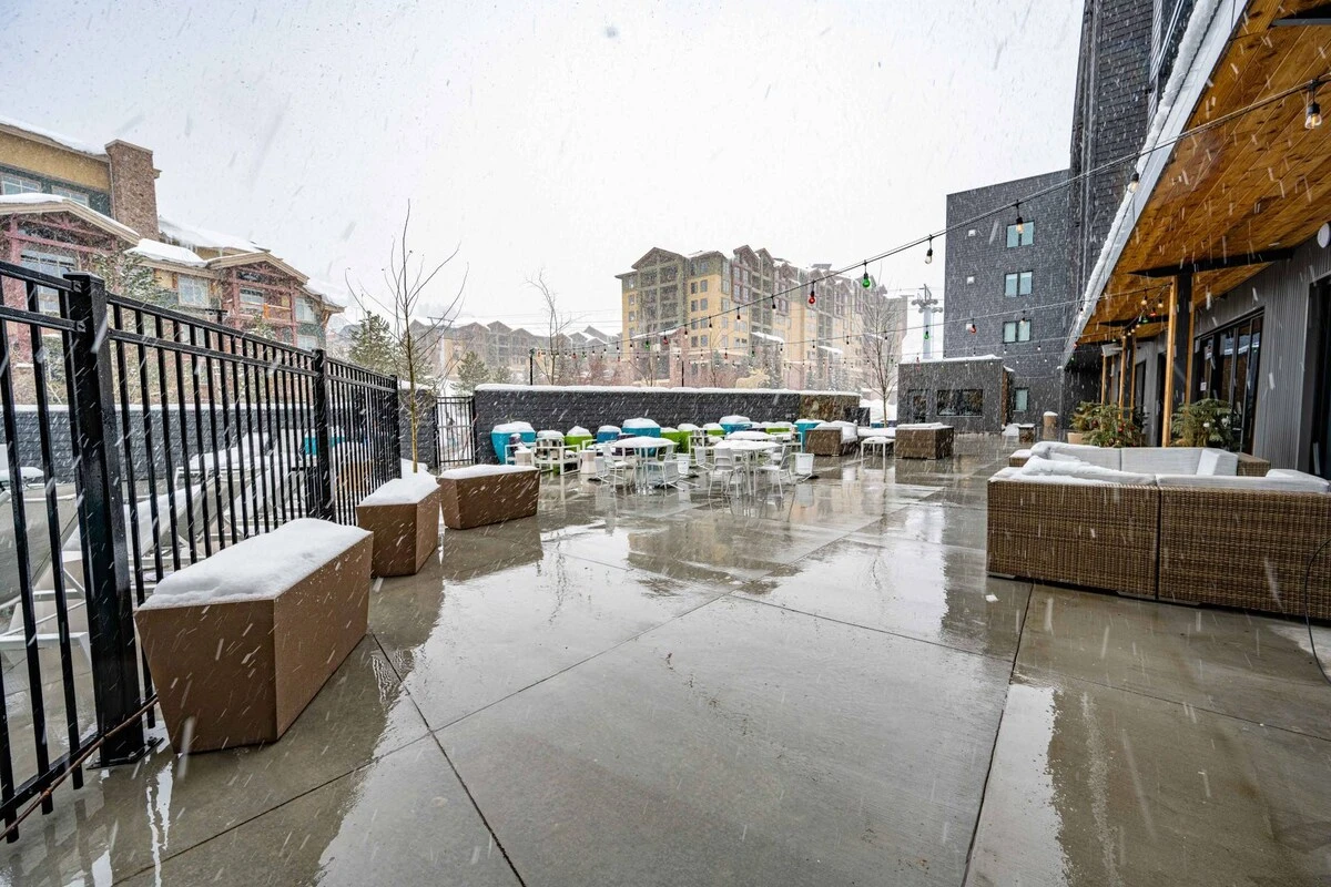 Outdoor spaces with comfortable seating