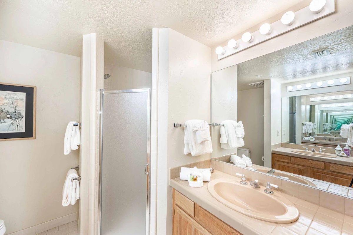 Clean and well maintained private en suite bathroom.