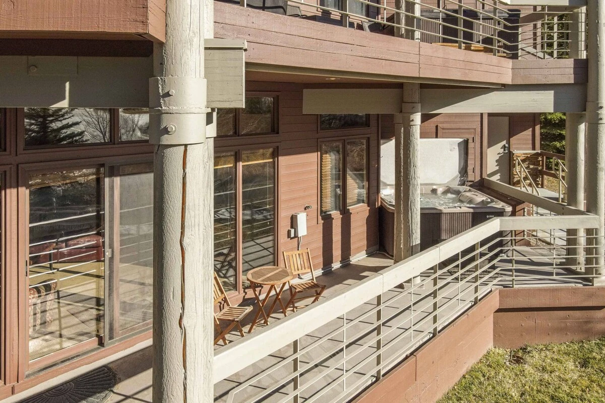 Huge private deck with own hot tub