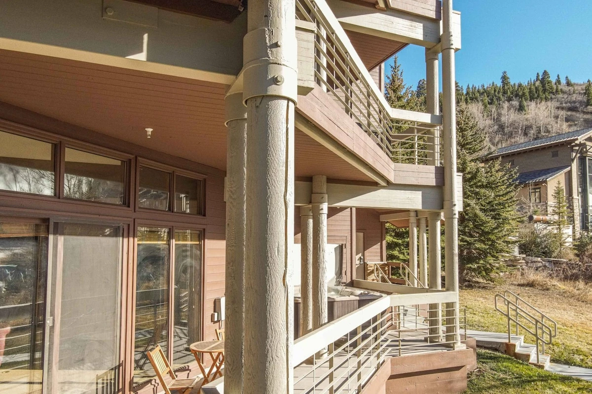 A large private deck where you can sit and relax while enjoying the fresh air
