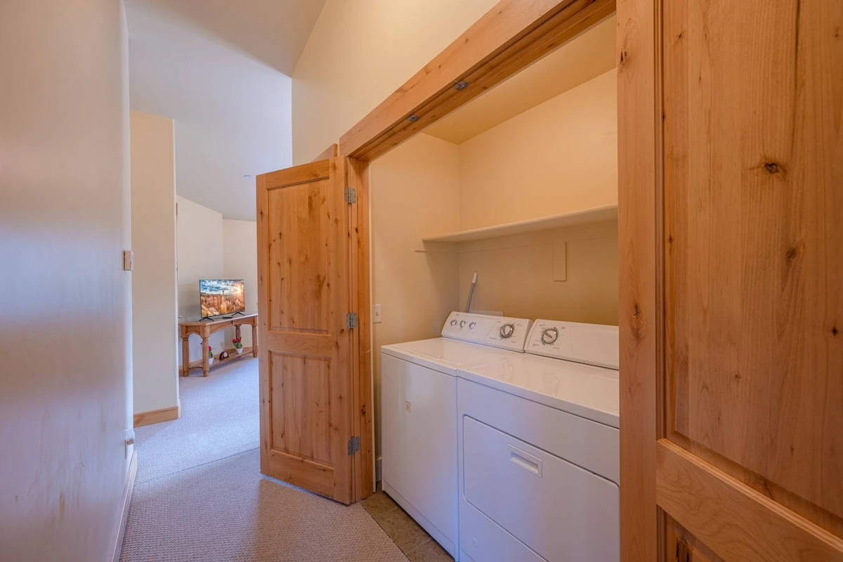 Your own laundry area with washer and dryer for your convenience
