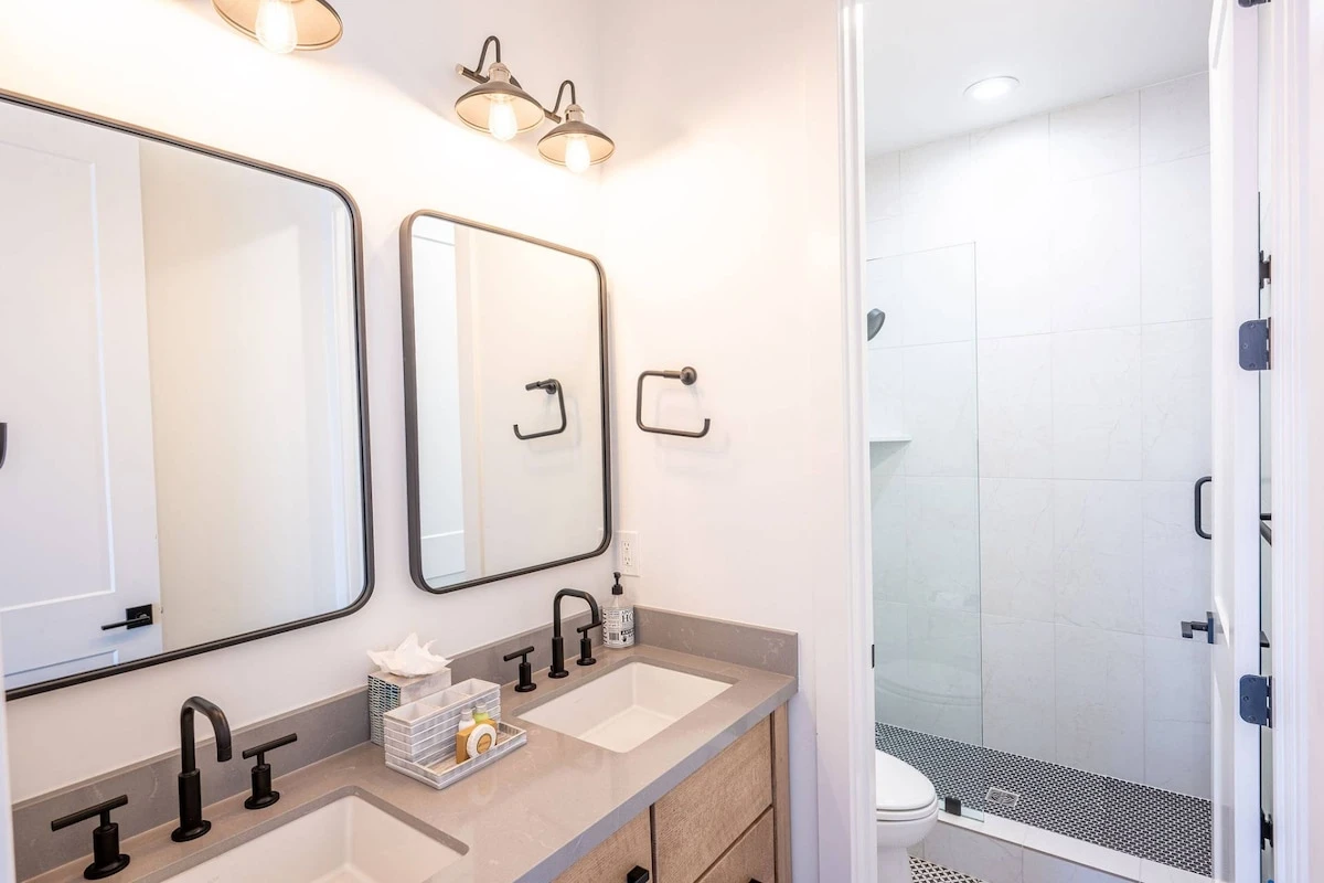 Twin custom vanities. Designed for beauty and function