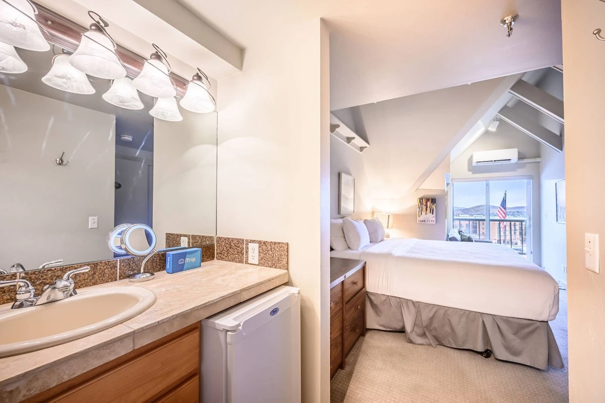 Spacious guest bedroom with professionally cleaned linens