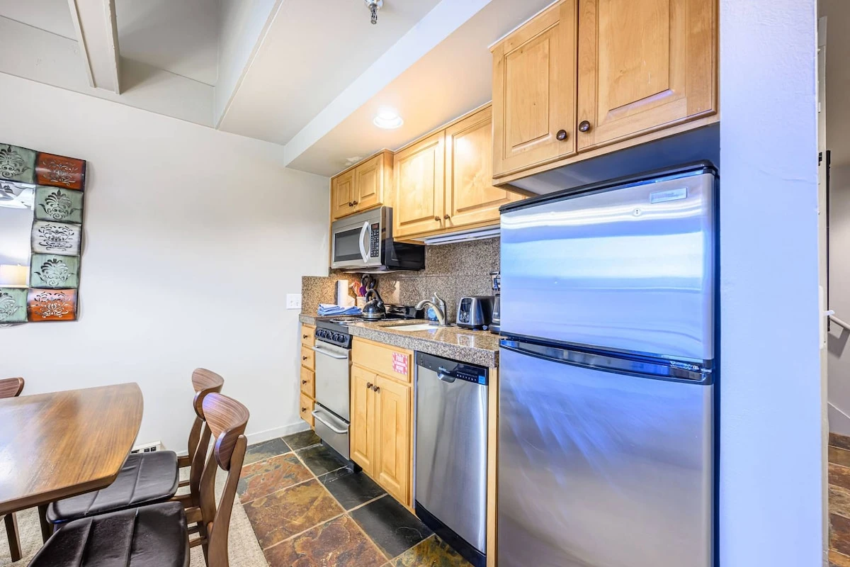 Fully equipped kitchen for making meals at home
