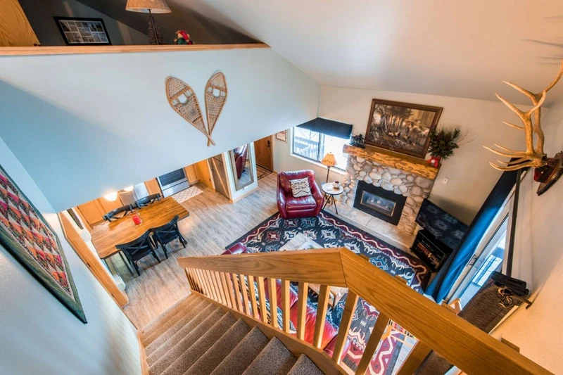 Relax in our Bright and cheery updated home with a gas stone fireplace!