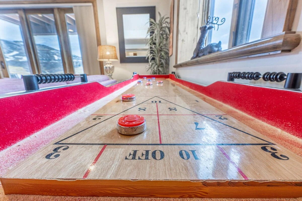 Deer Valley Vacation Rental | Lounge Level | Game Room | Shuffle Board | Smart HDTV | Private Hot Tub
