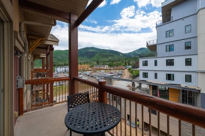 Private balcony just off of the living room with patio set (construction is now complete - this is an older photo when Pendry was being built)
