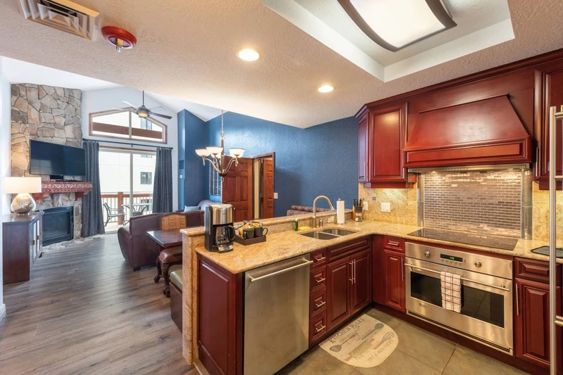 Large Kitchen with Stainless Steel Appliances, French Door Stainless Steel Refrigerator