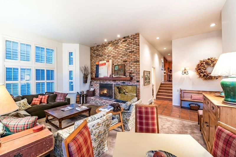 Family Room w New Sofas, New HDTV, Fireplace, Game Table