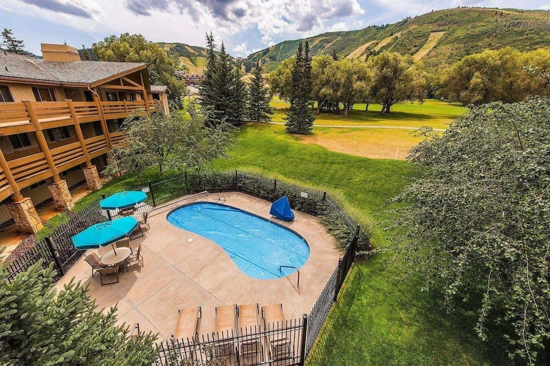 A very relaxing Poolside aerial view from directly above the home