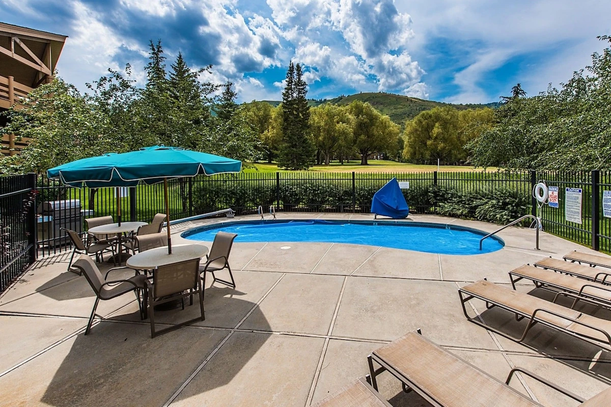 Views from the front door of this home. The heated therapy pool is just steps away from the home. Take in the views of the Park City Golf Course